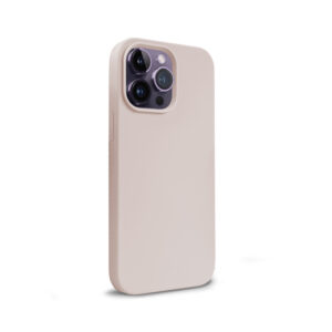 Coque en silicone liquide Crong pour iPhone 14 Pro rose bonbon - case-minute