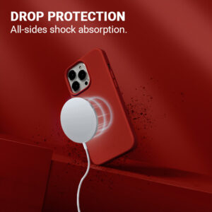 Coque MagSafe Crong pour iPhone 13 Pro rouge - case-minute