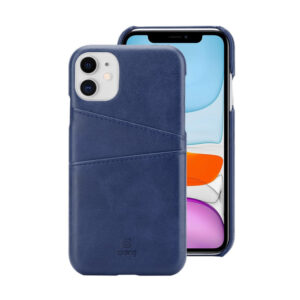 Coque Crong NEAT - Coque en cuir bleue pour iPhone 11 Pro - case-minute