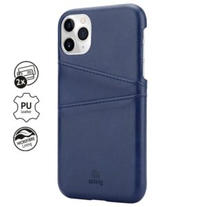 Coque Crong NEAT - Coque en cuir bleue pour iPhone 11 Pro - case-minute