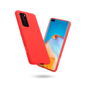 Coque flexible Crong pour Huawei P40 rouge - case-minute