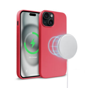 Coque MagSafe Crong pour iPhone 15 rose - case-minute
