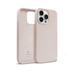 Coque en silicone liquide Crong pour iPhone 14 Pro Max rose bonbon - case-minute