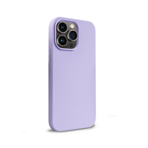 Coque en silicone liquide Crong pour iPhone 14 Pro Max violet - case-minute