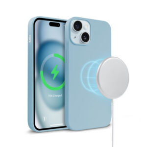 Coque MagSafe Crong pour iPhone 15 bleu - case-minute