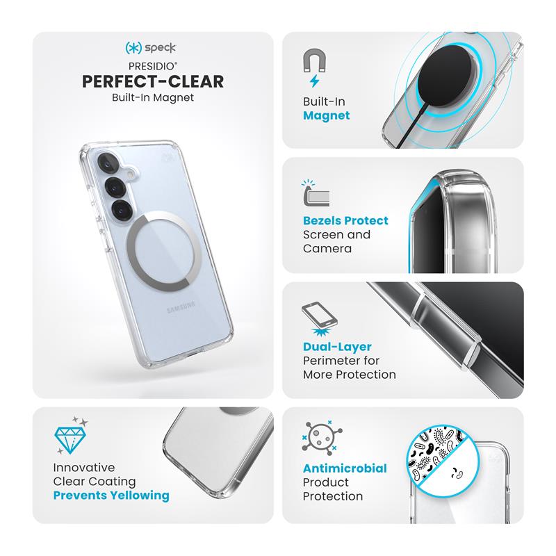 Coque Samsung Galaxy S25 Presidio Perfect-Clear Magnet - case-minute
