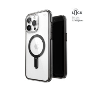 coque iphone 15 pro max presidio perfect clear clicklock magsafe speck noir givré