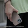 coque iphone 15 pro napa magsafe moshi blanc crème