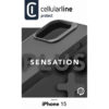 coque iphone 15 sensation plus cellularline noir