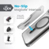 coque iphone 15 pro max presidio perfect clear clicklock magsafe speck noir givré