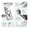 coque iphone 15 pro max presidio perfect clear clicklock magsafe speck noir givré
