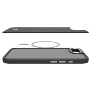 coque iphone 16e / 17e enzo aramid spigen noir mat