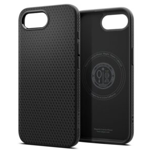 coque iphone 16e / 17e liquid air spigen noir mat
