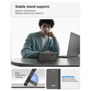 coque tough armor magsafe pour samsung galaxy s26 ultra spigen gris gunmetal