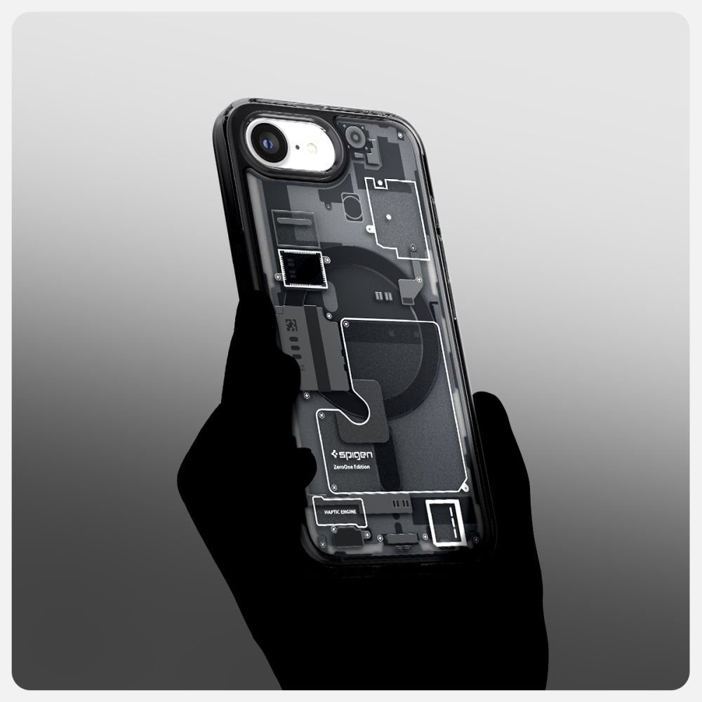 coque iphone 16e / 17e ultra hybrid spigen noir