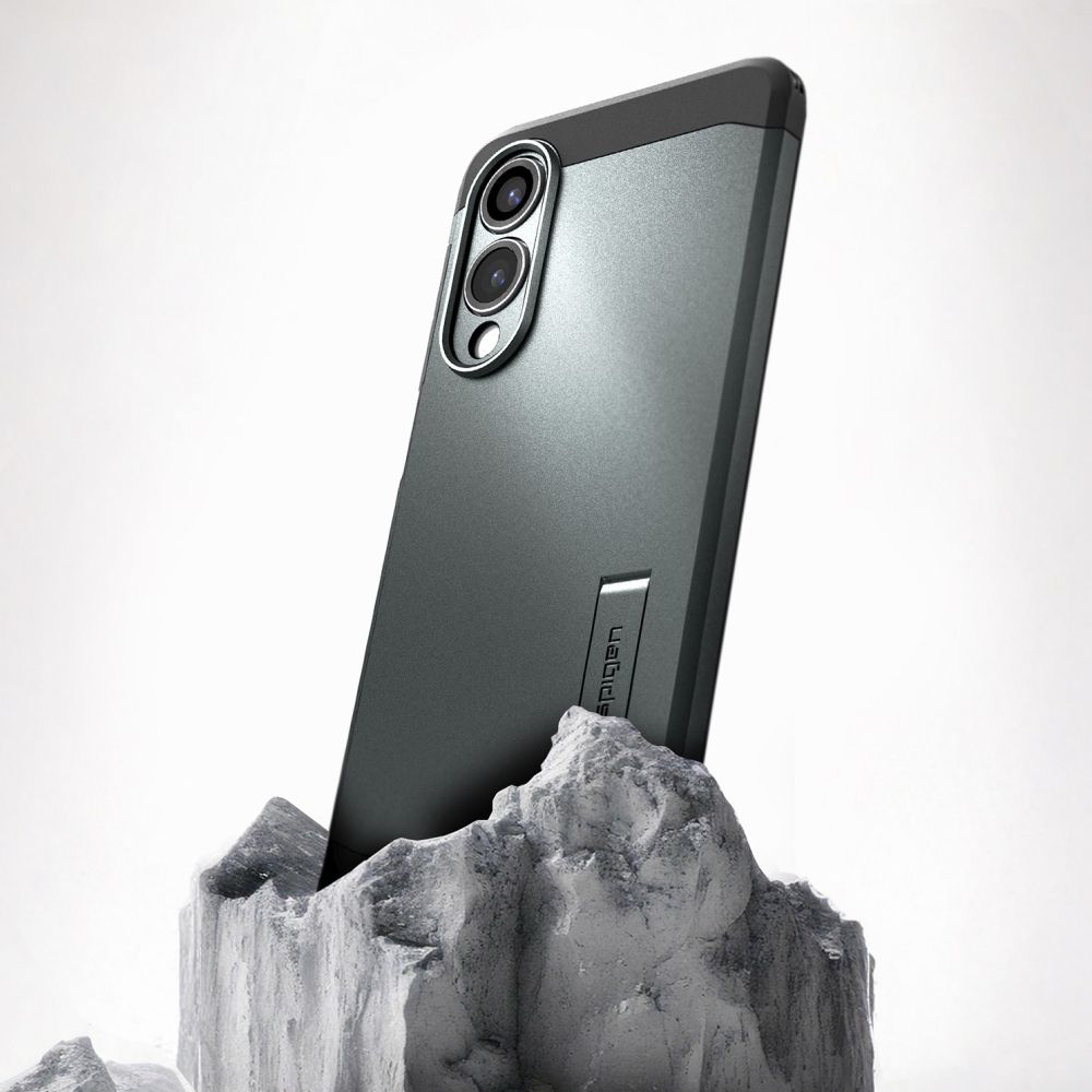 coque samsung galaxy s25 tough armor spigen vert