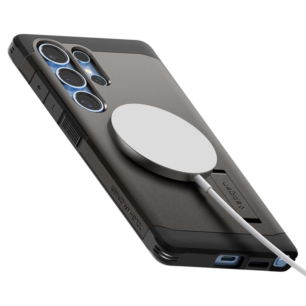 coque samsung galaxy s25 ultra tough armor spigen anthracite