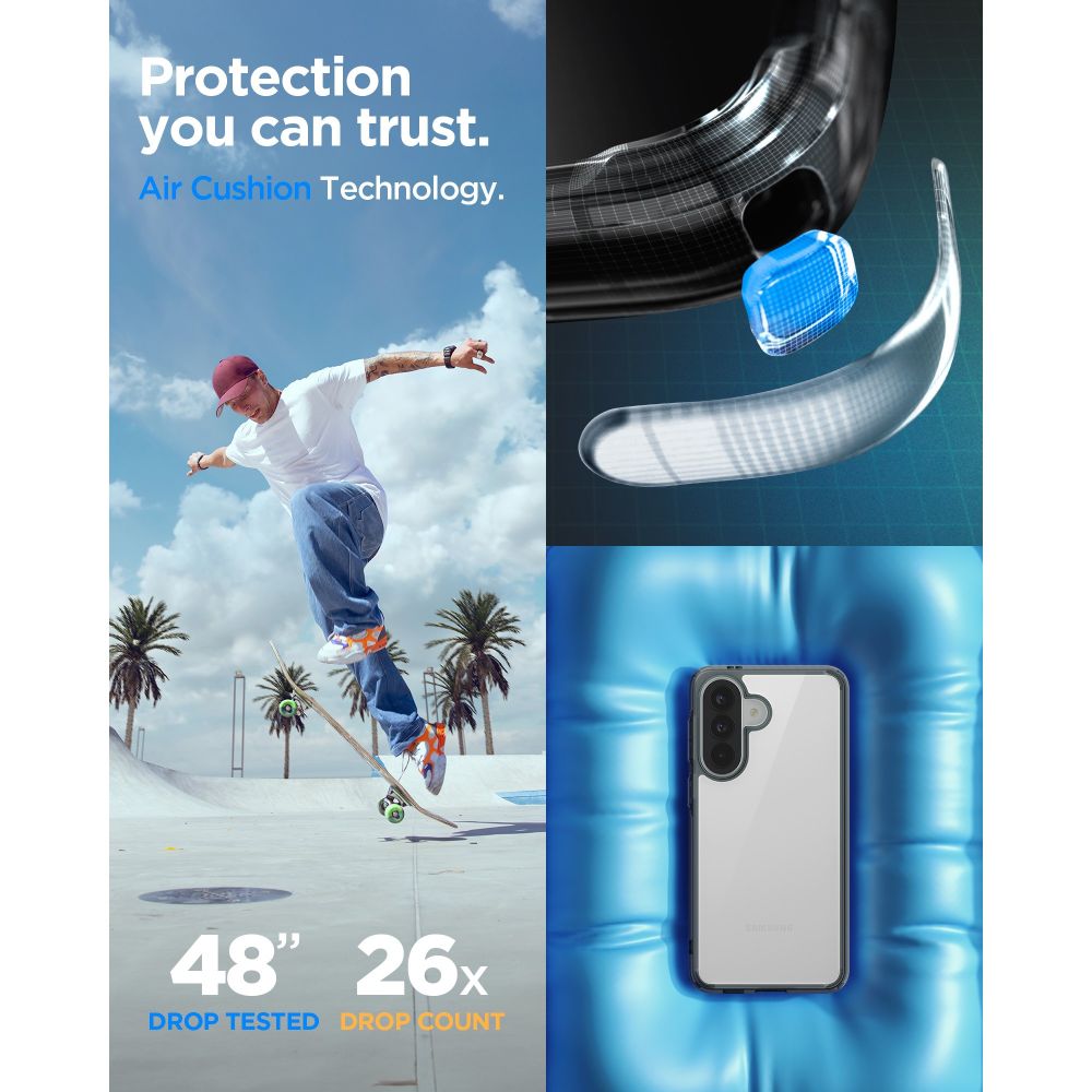 coque samsung galaxy a57 5g spigen ultra hybrid transparent fumé