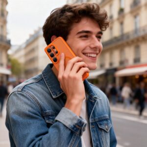 coque magmat magsafe pour samsung galaxy s26 ultra tech protect orange mat