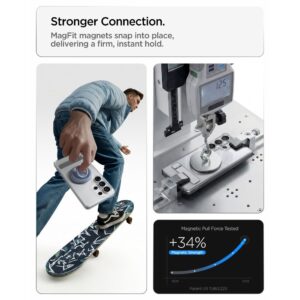 coque ultra hybrid "s" magsafe pour samsung galaxy s26 ultra spigen transparent/blanc