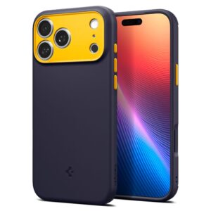 coque nano pop mag magsafe pour iphone 17 pro spigen bleu myrtille