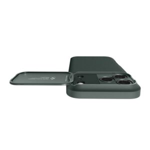 coque optik armor mag magsafe pour iphone 17 pro spigen vert abyssal