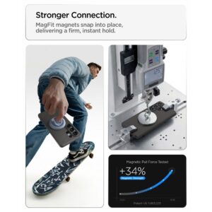coque liquid air magsafe pour samsung galaxy s26 ultra spigen gris marbré
