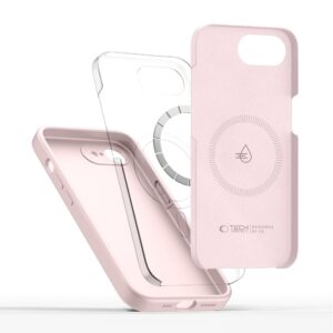 coque iphone 16e / 17e tech protect rose