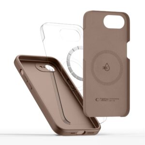 coque iphone 16e / 17e tech protect marron