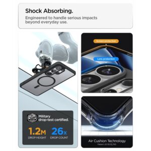 coque ultra hybrid magsafe pour samsung galaxy s26 ultra spigen noir mat