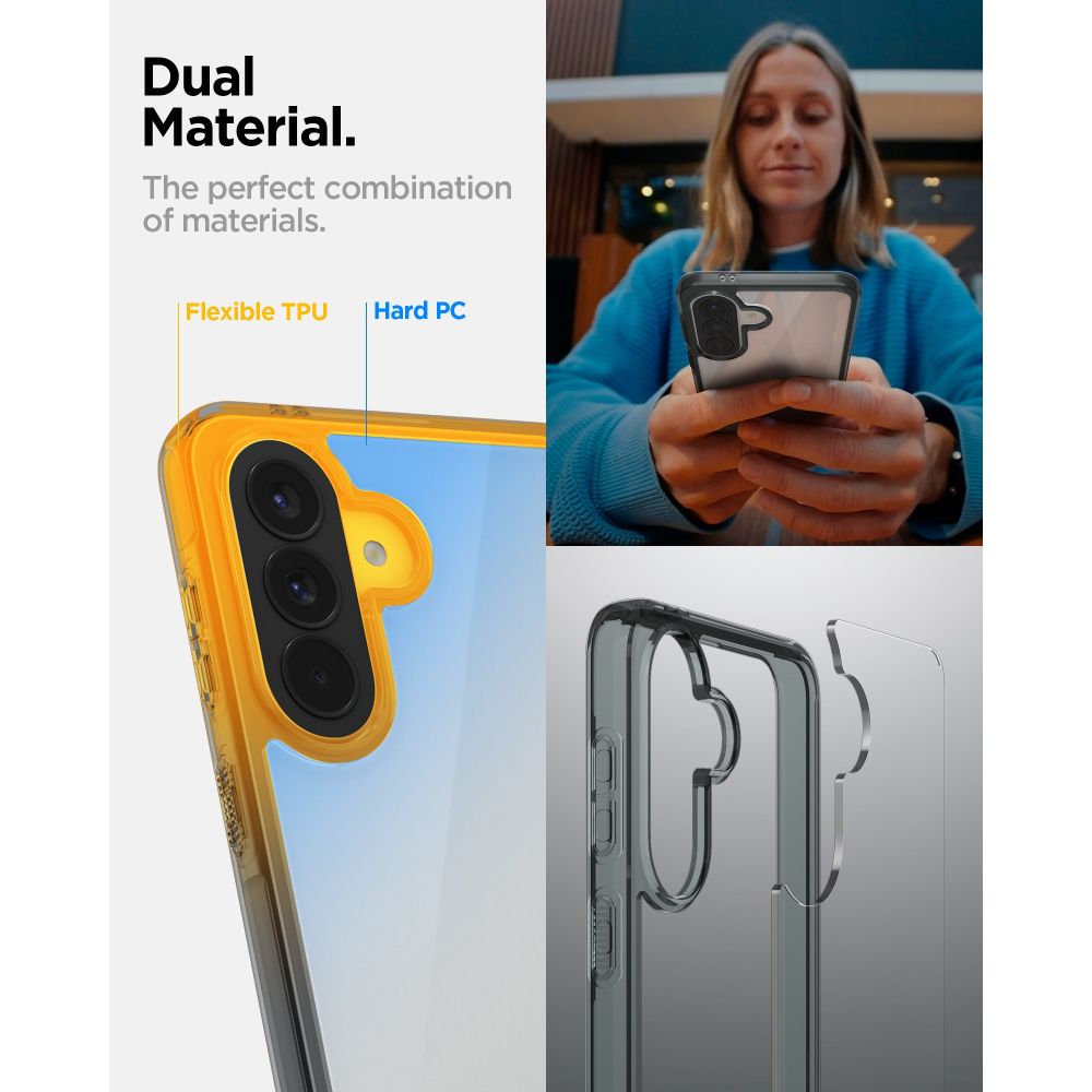 coque samsung galaxy a57 5g spigen ultra hybrid transparent fumé