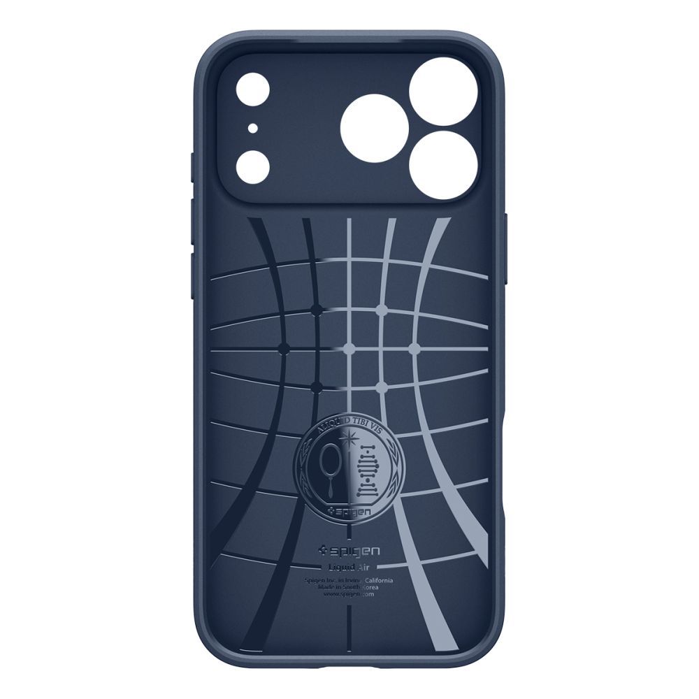 coque liquid air pour iphone 17 pro spigen bleu marine