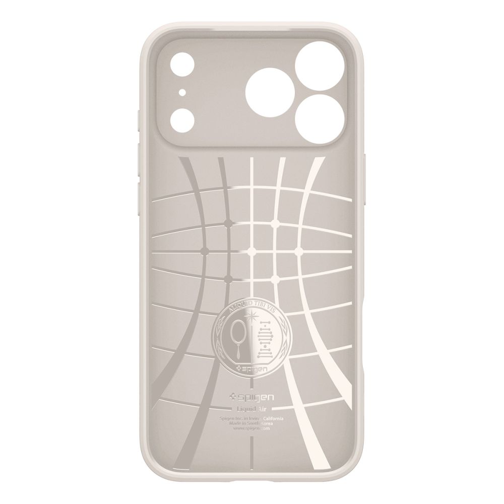 coque liquid air pour iphone 17 pro spigen titane naturel