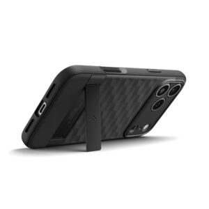 coque parallax ”s” mag magsafe pour iphone 17 pro spigen noir mat