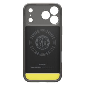 coque rugged armor mag magsafe pour iphone 17 pro spigen gris