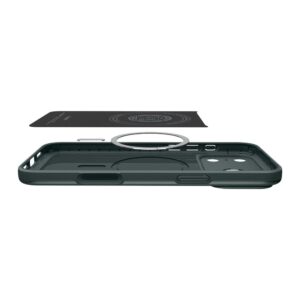 coque thin fit mag magsafe pour iphone 17 pro spigen vert abyssal