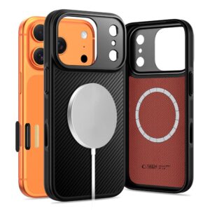 coque kevlar aramid cc magsafe pour iphone 17 pro tech protect noir