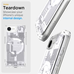 coque iphone 16e / 17e ultra hybrid spigen blanc