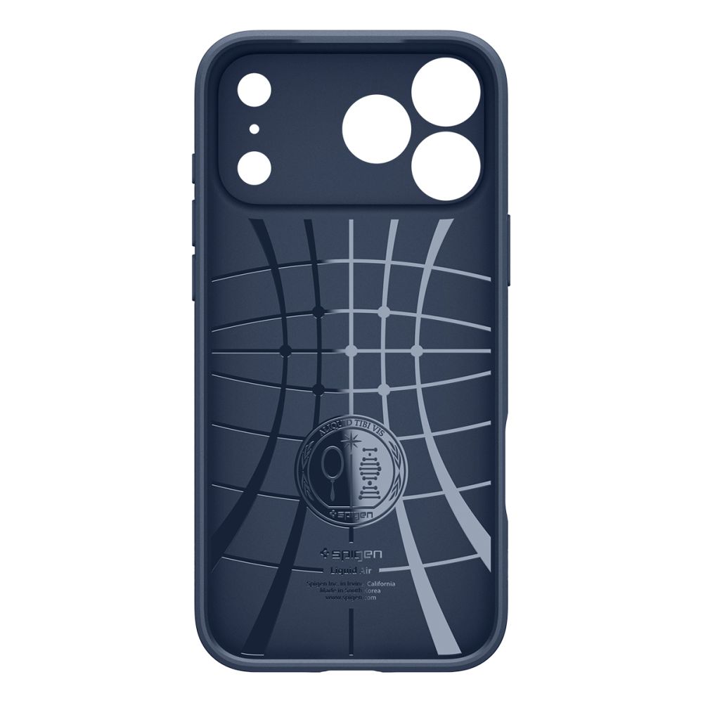coque iphone 17 pro max liquid air spigen bleu marine