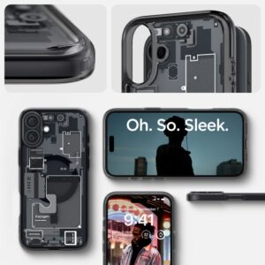 coque iphone 16 ultra hybrid spigen noir