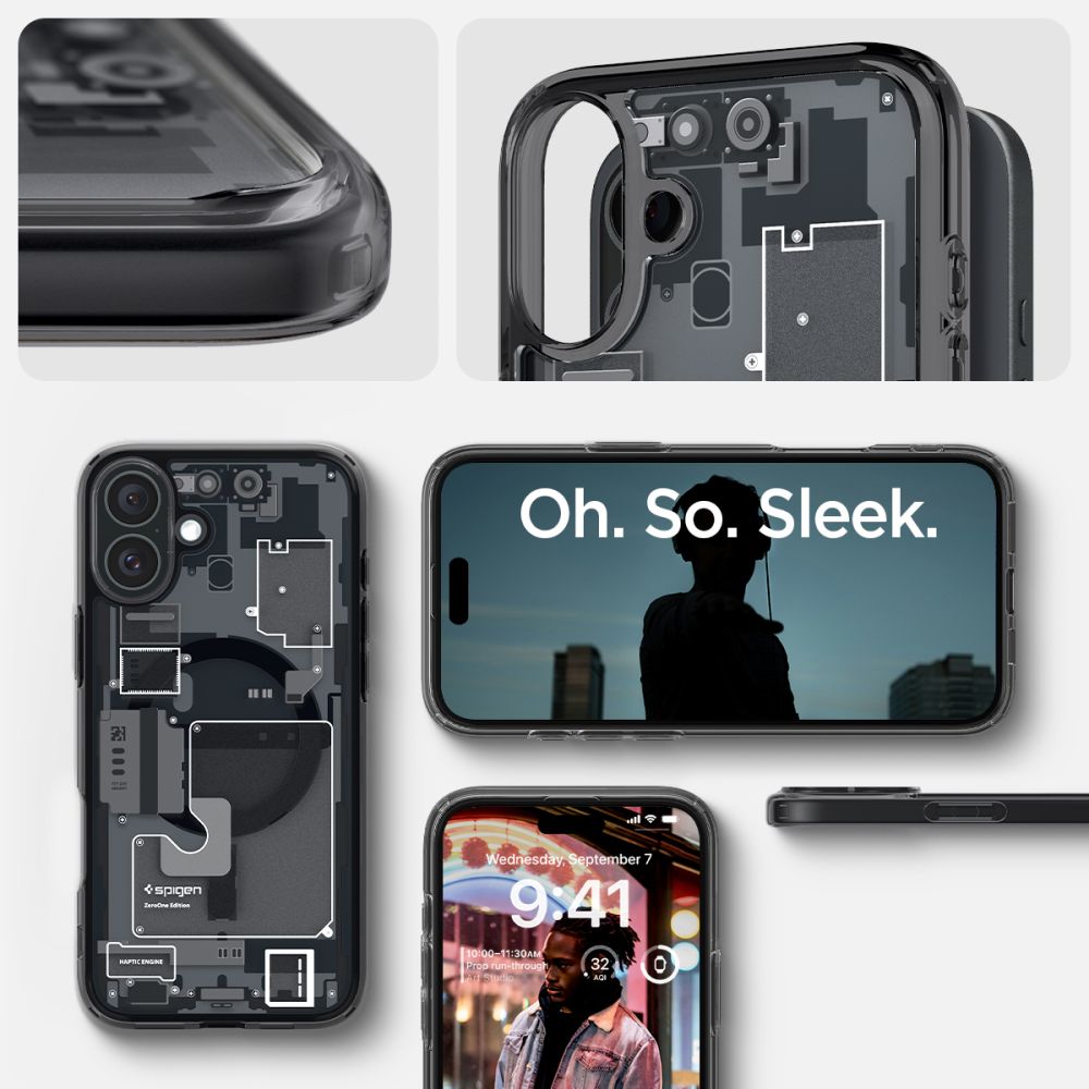 coque iphone 16 ultra hybrid spigen noir