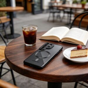 coque magflex magsafe pour samsung galaxy s26 ultra tech protect noir brillant