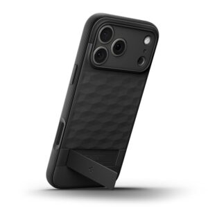 coque parallax ”s” mag magsafe pour iphone 17 pro spigen noir mat