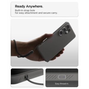 coque liquid air pour samsung galaxy s26 ultra spigen gris marbré