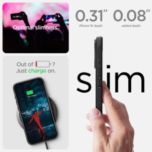 coque iphone 16 rugged armor spigen noir mat