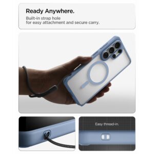 coque ultra hybrid magsafe pour samsung galaxy s26 ultra spigen bleu clair