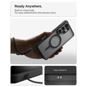 coque ultra hybrid magsafe pour samsung galaxy s26 ultra spigen noir mat