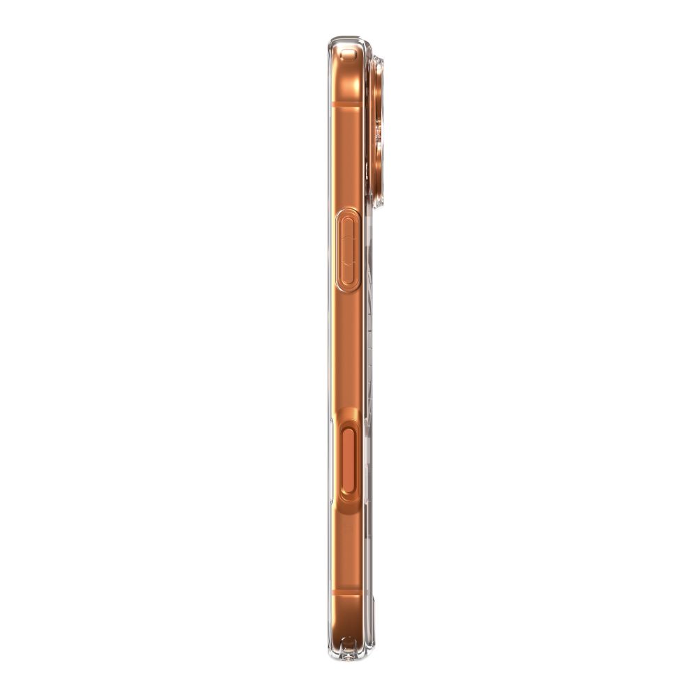 coque ultra hybrid mag magsafe pour iphone 17 pro spigen transparent/blanc