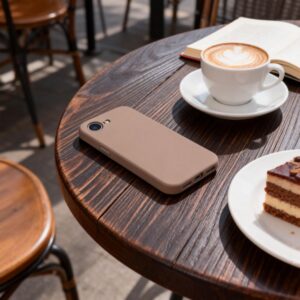 coque iphone 16e / 17e tech protect marron