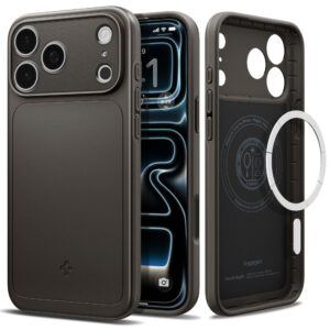 coque thin fit mag magsafe pour iphone 17 pro spigen gris gunmetal
